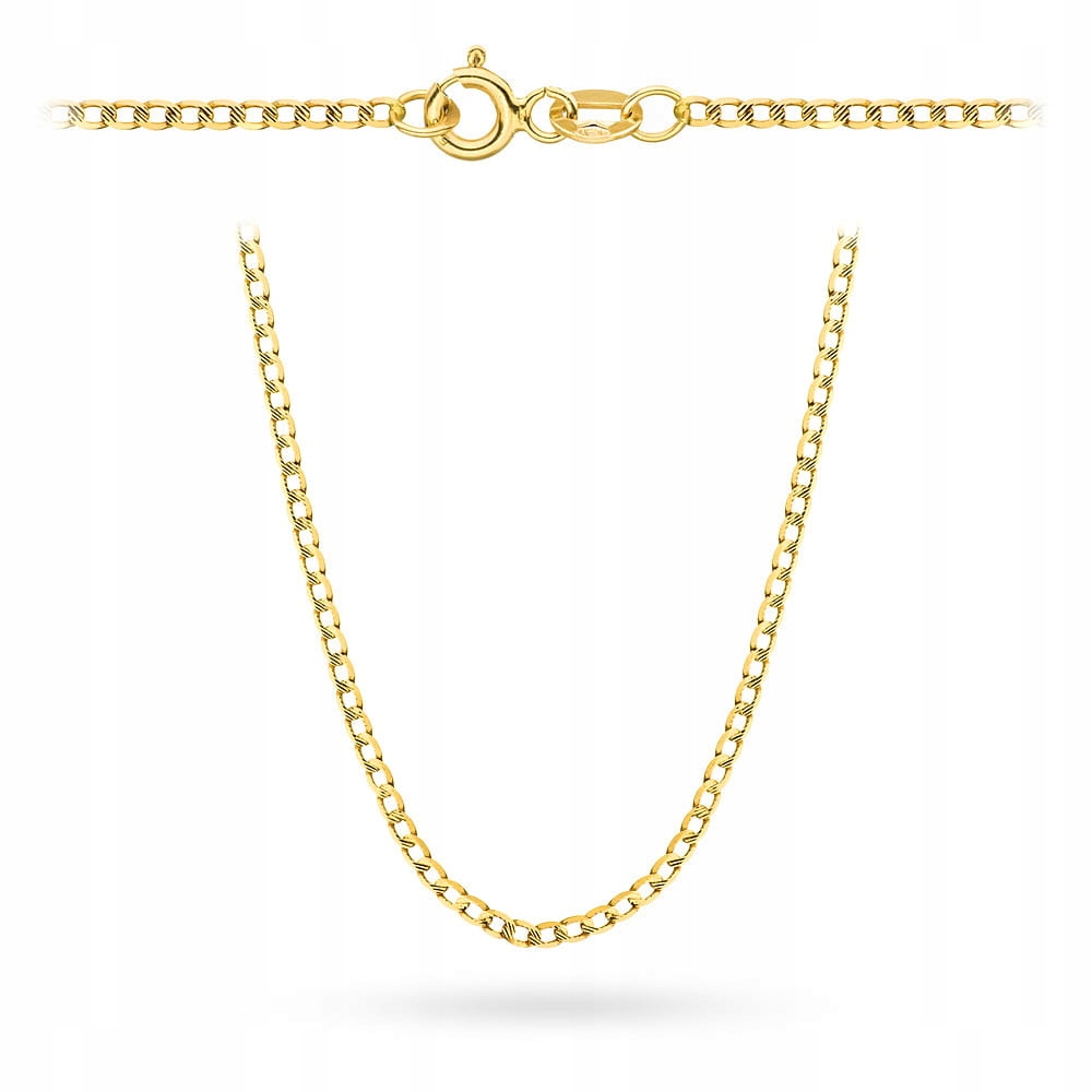 Zlatý řetízek 585 s diamantovou pancířovou vazbou 60 cm, elegantní vzor 2.18 g