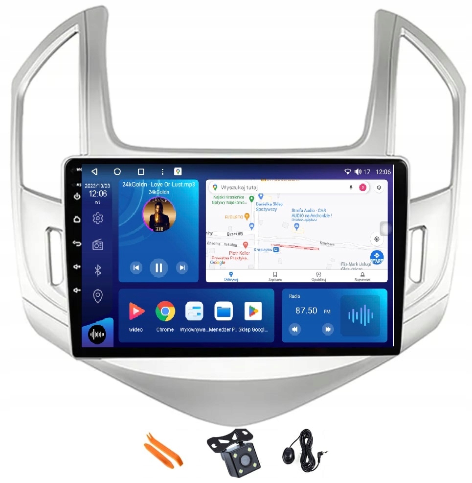 Rádio Android Navigácia Qled Carplay Lte 128GB Gps Chevrolet Cruze 1 12-15