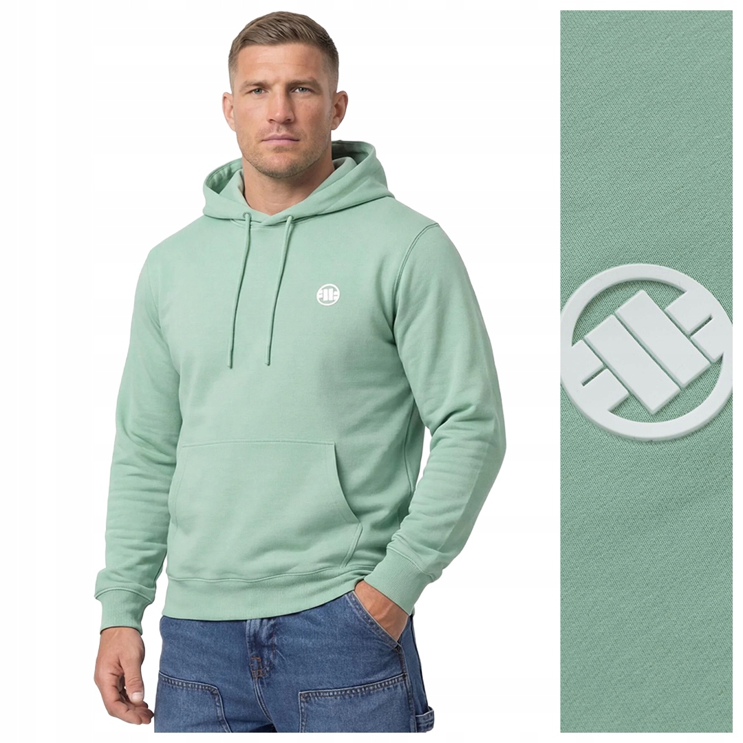 Pánská mikina s kapucí Pit Bull „small Logo Nugget“ – mátová 3XL