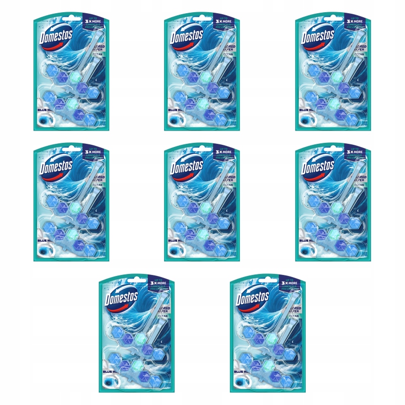 Domestos Toaletní kostka Blue Water Ocean 2x48 g X8