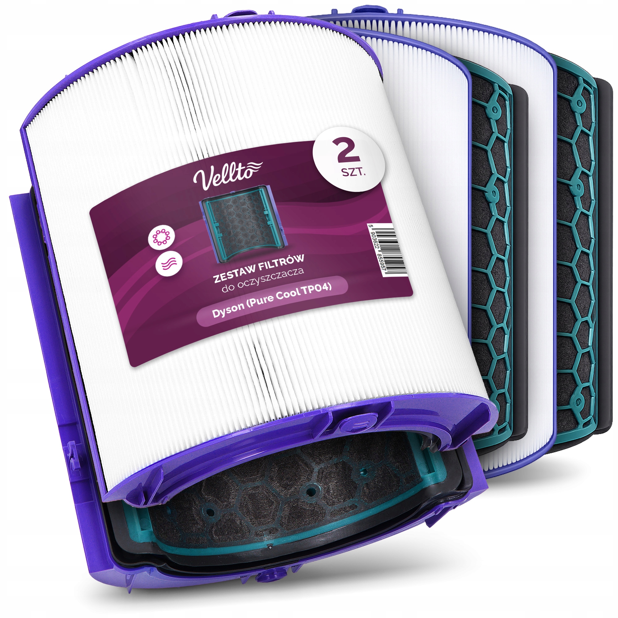 2x Filtr do čističky vzduchu Dyson Hot+ Cool TP04 DP04 HP04 Ua-v