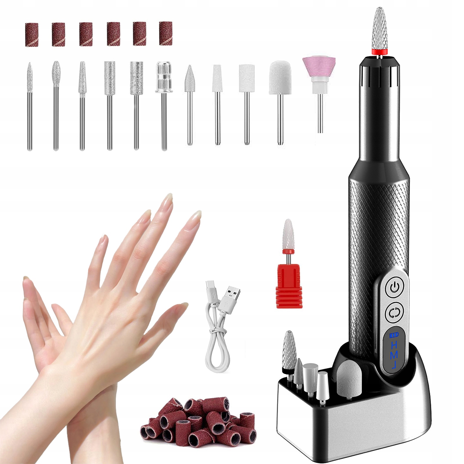 Bruska Manikúra Pedikúra Profesionální 20000RPM Bezdrátová