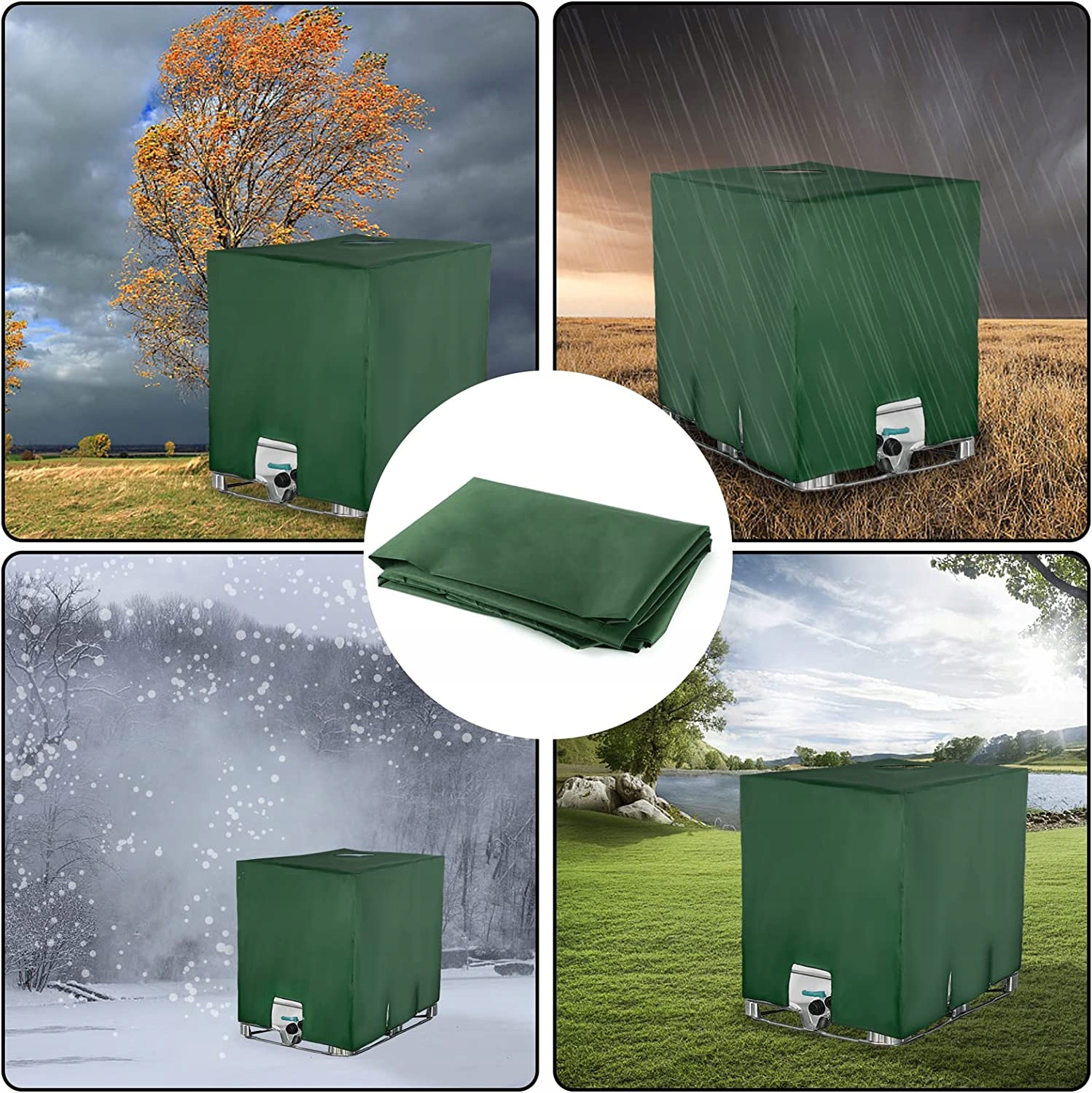 PLANDEKA NA MAUZER POKROWIEC ZBIORNIKA NA WODĘ POKRYWA PLANDEKA 1000 L Marka inny