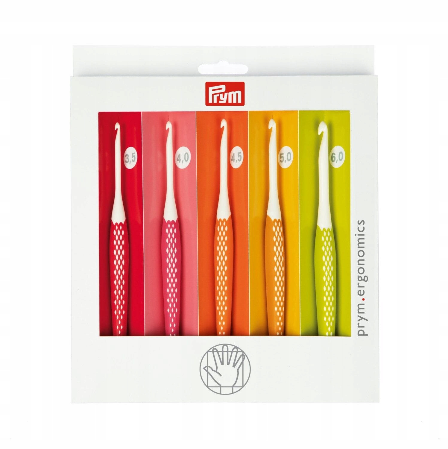 Sada ergonomických háčků Prym 3,5-6,0 mm