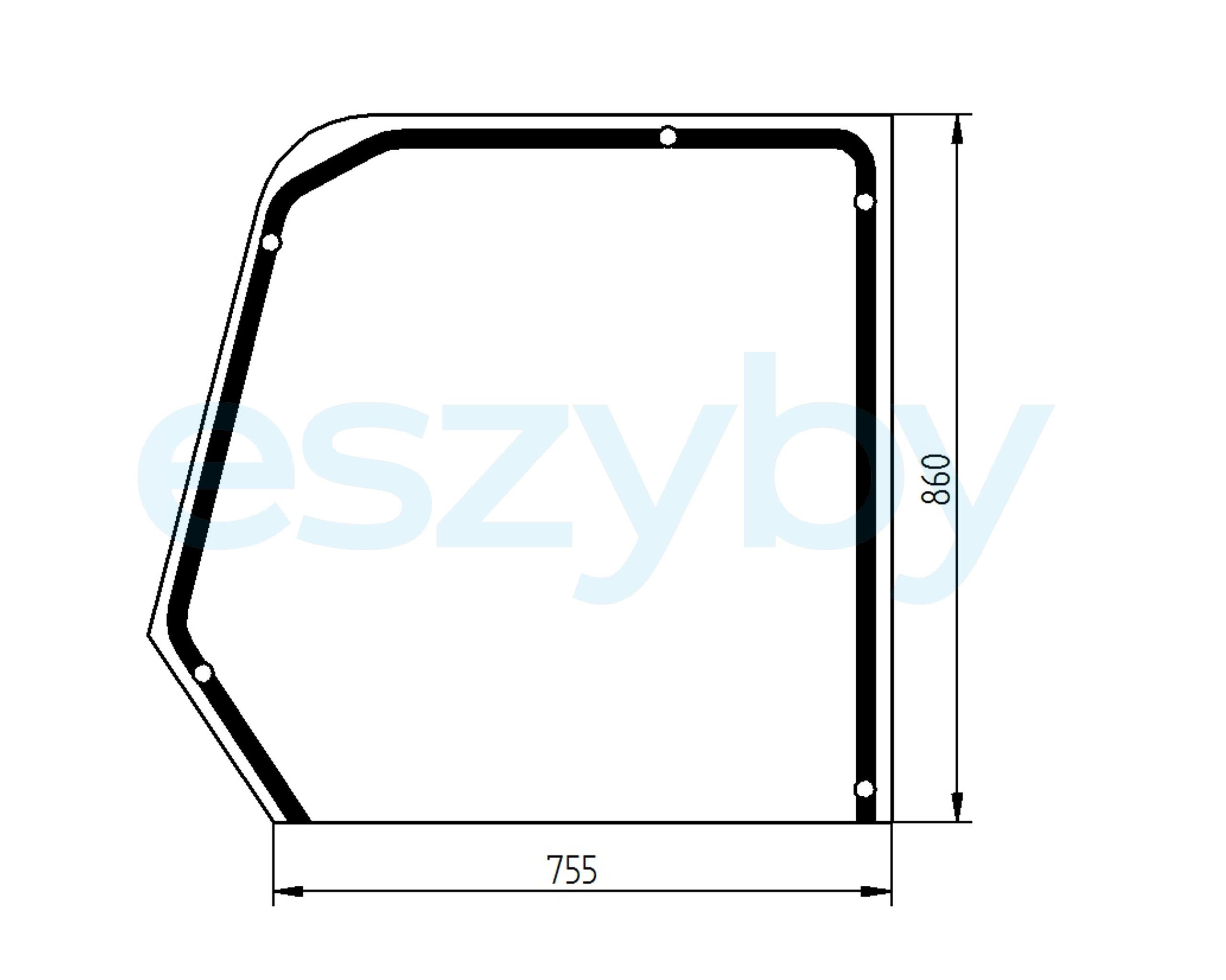 sklo teleskopický nakladač Manitou dveře 808238