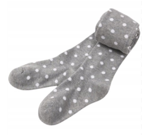 RAJSTOPY rajtuzy kropki Rozmiar 120 6 - 7 lat szare