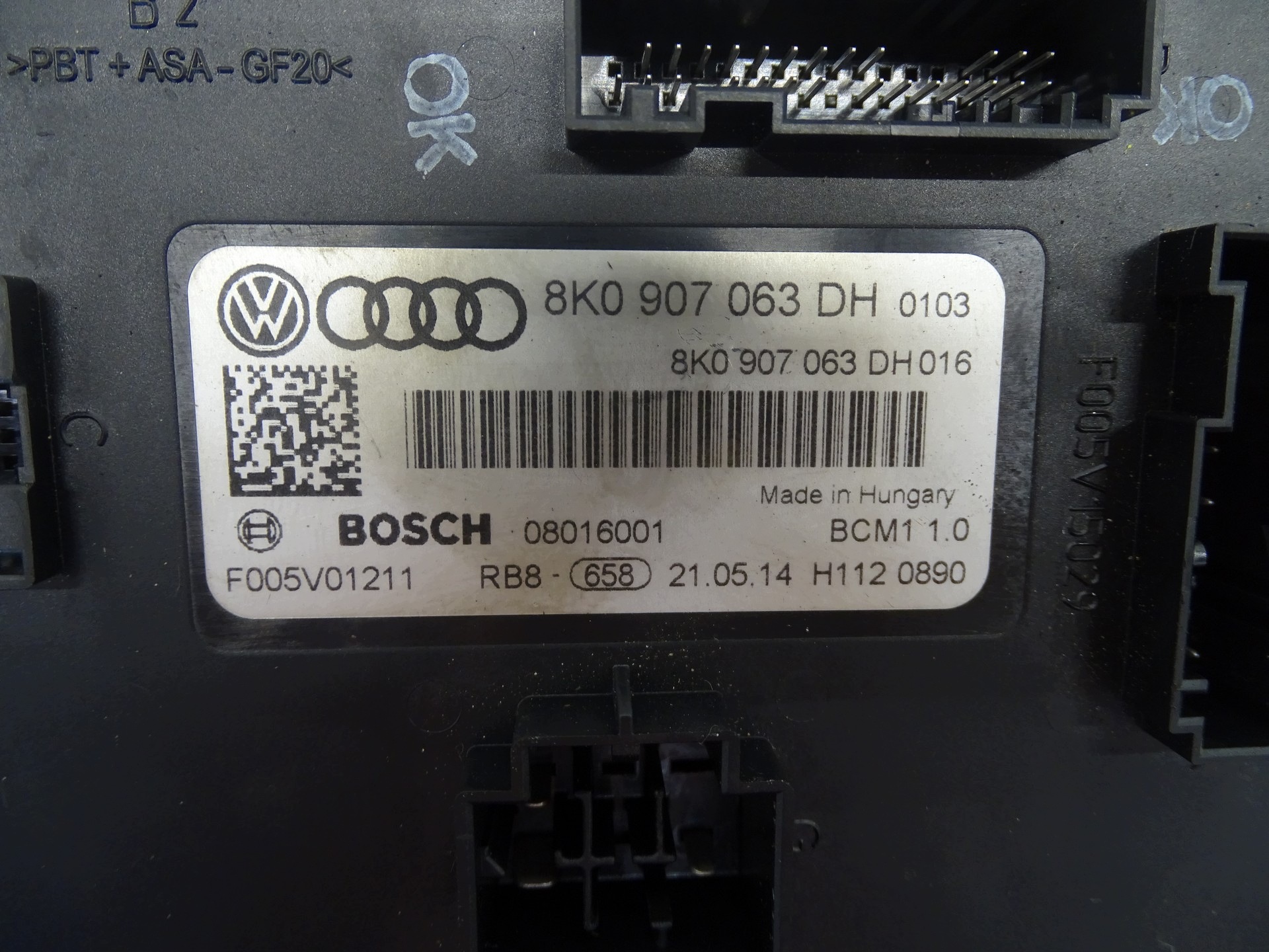Unité commande confort BCM AUDI A4 A5 Q5 8K0907063DH