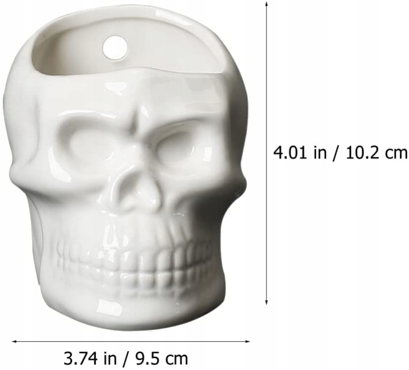 Czaszka doniczka,osłonka do powieszenia Materiał beton