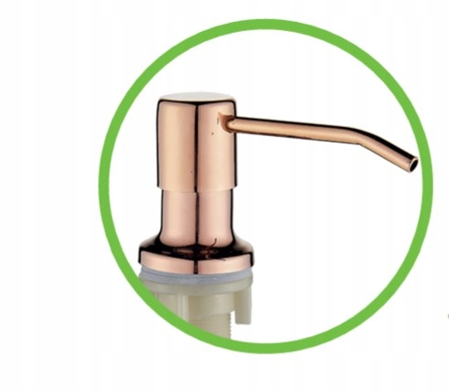 Laveo Dávkovač do dřezu Drop 0,5 l Růžové zlato