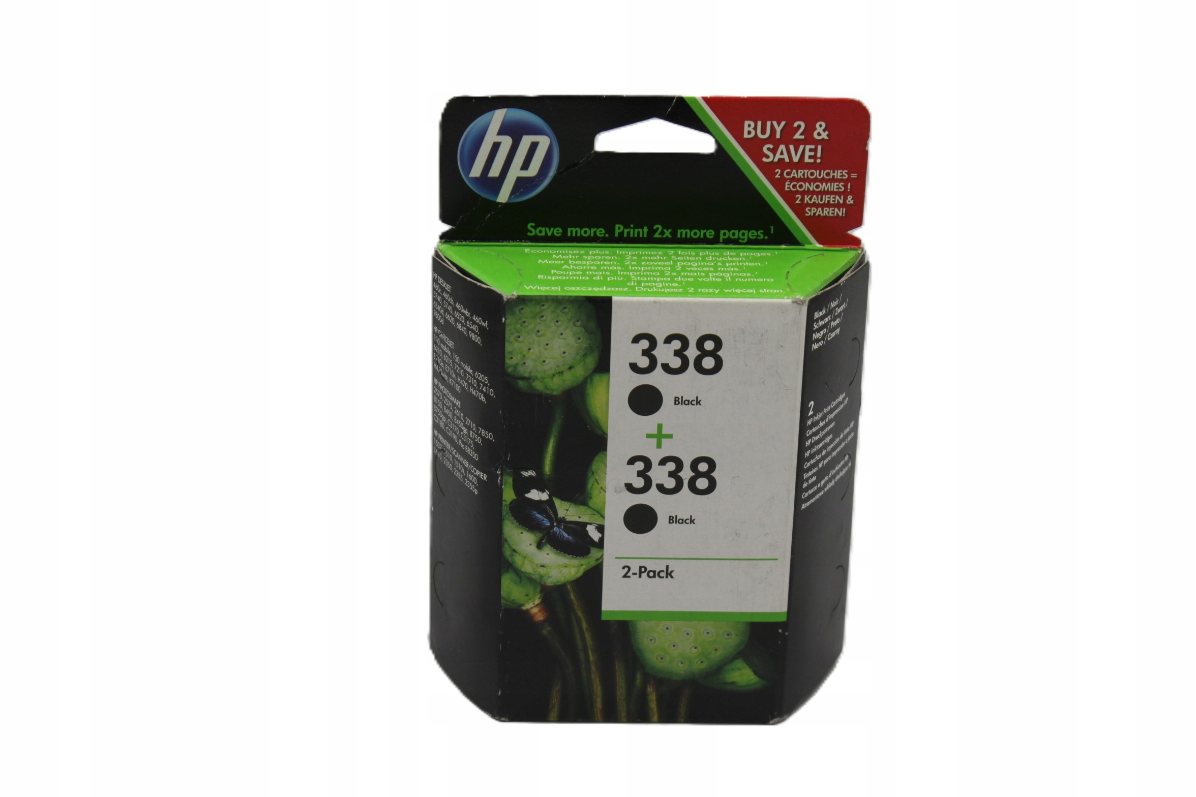 Hp 338 CB331EE černý inkoust 2PACK originál 14-16