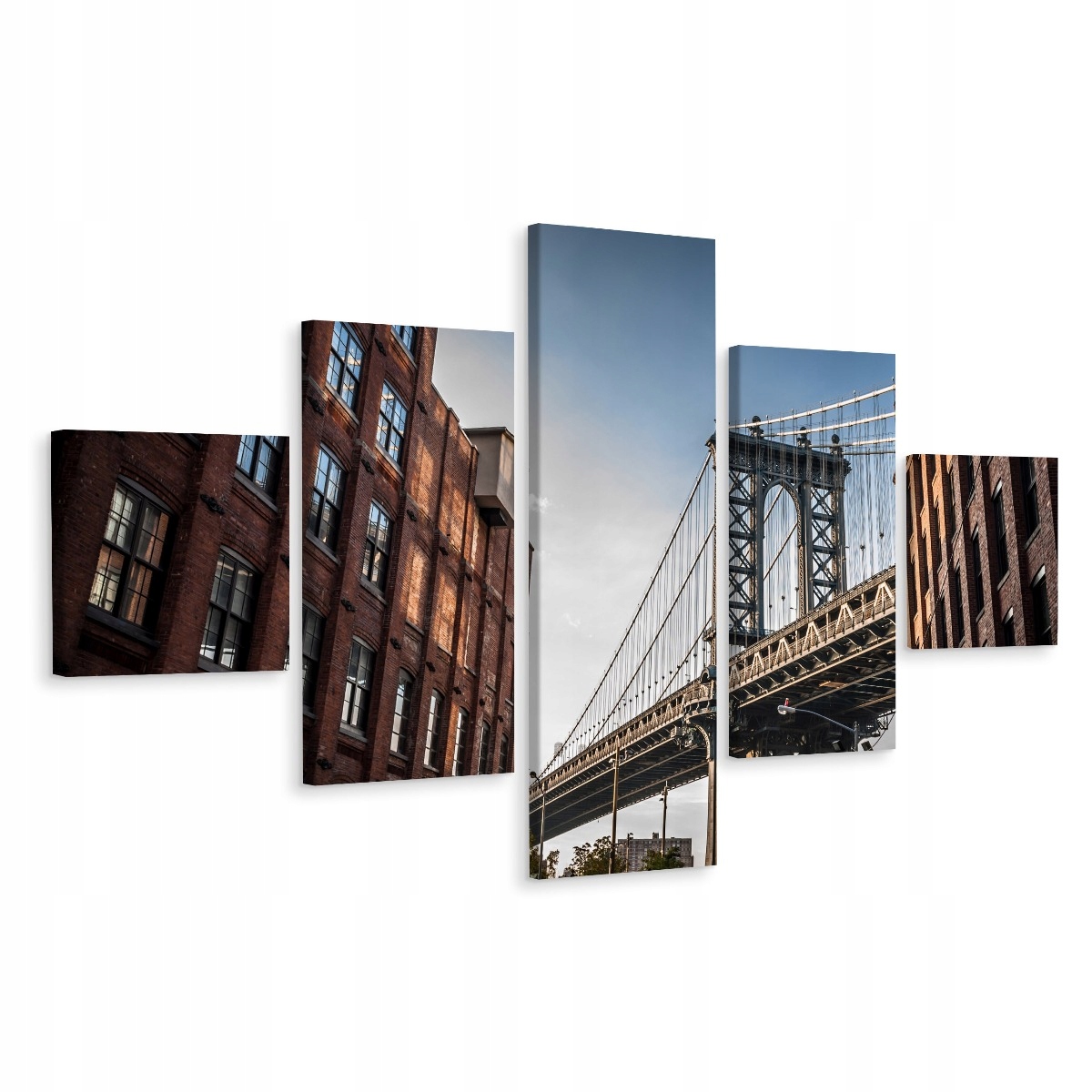 Obraz Pentaptik Most New York Budovy 3D 250x150