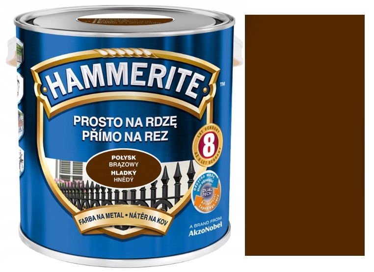 

Hammerite Prosto Na Rdze Połysk Brązowy 2,5L