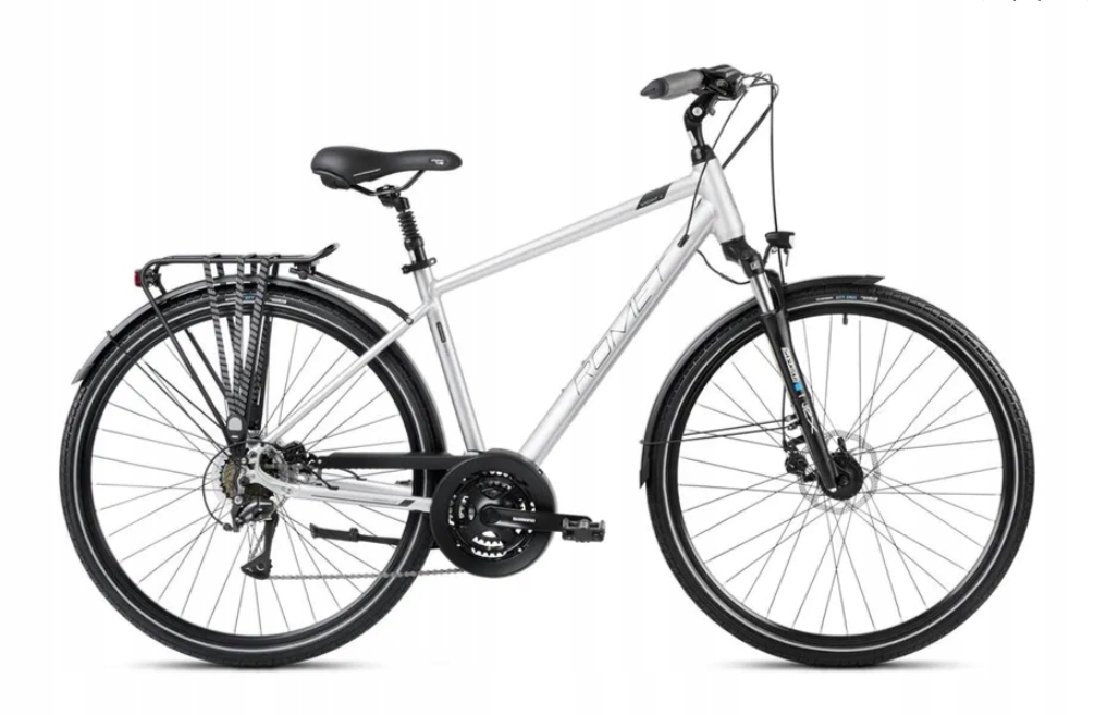 Rower trekkingowy Romet Wagant 4 21 L srebrno-czarny 2024