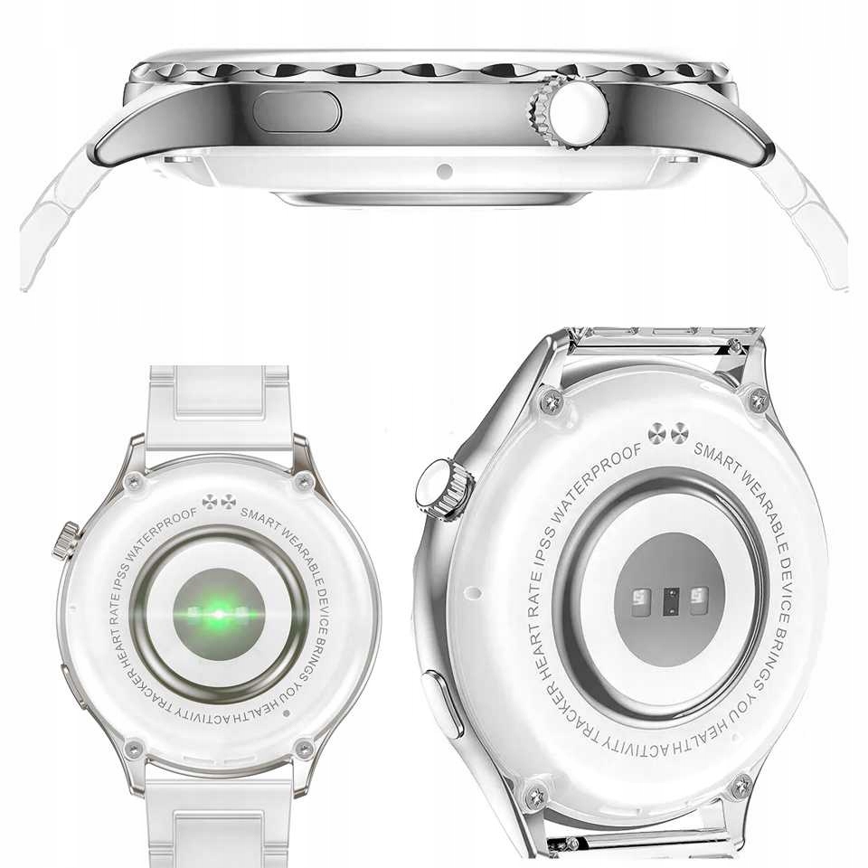 SMARTWATCH ZEGAREK DAMSKI KCAL CIŚNIENIE ROZMOWY BLUETOOTH CALL 360X360 Szerokość paska 22 mm