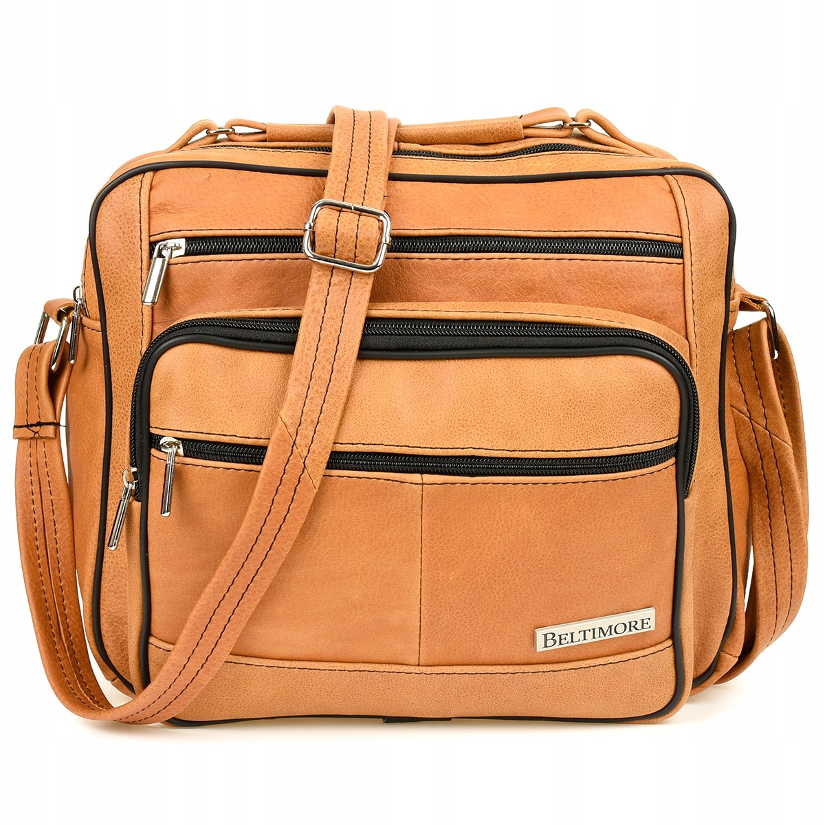Pánská kožená taška do práce z kůže Beltimore, klasická, prostorná přes rameno