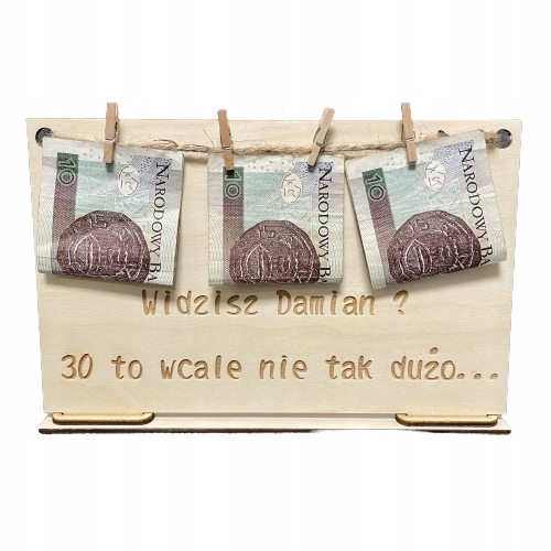 

na 30 40 50 60 Urodziny Ramka Na Pieniądze