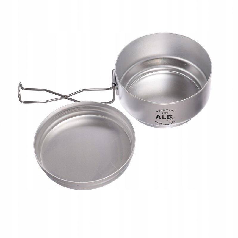 

menażka turystyczna dwuczęściowa aluminiowa Alb