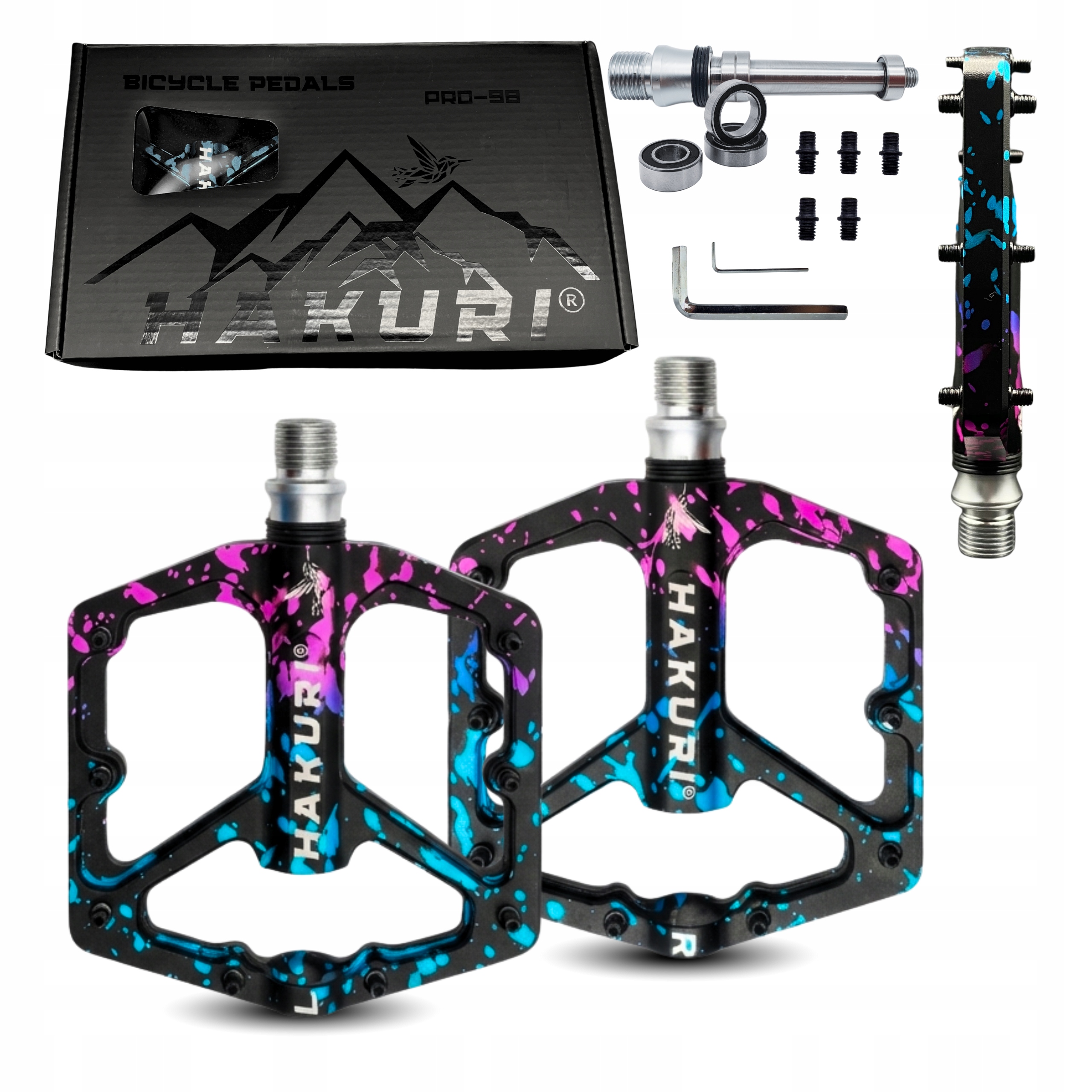 Pedały Platformowe Aluminiowe Pedały rowerowe Lekkie Wytrzymałe 3 łożyska