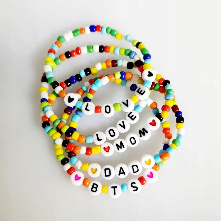 Zestaw do Robienia Bransoletek Literki Korale 4500 Płeć chłopcy dziewczynki