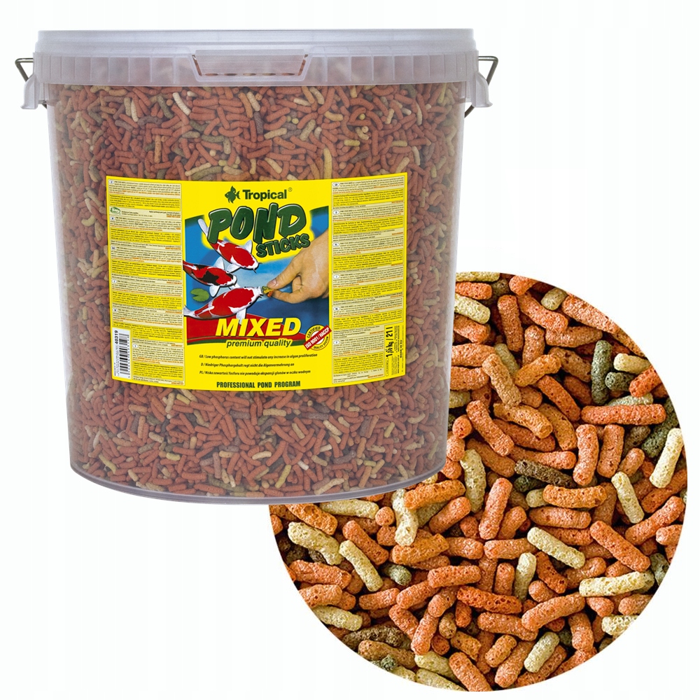 TROPICAL POND STICKS MIXED 21L 1,6 kg pokarm karma dla ryb w oczku wodnym