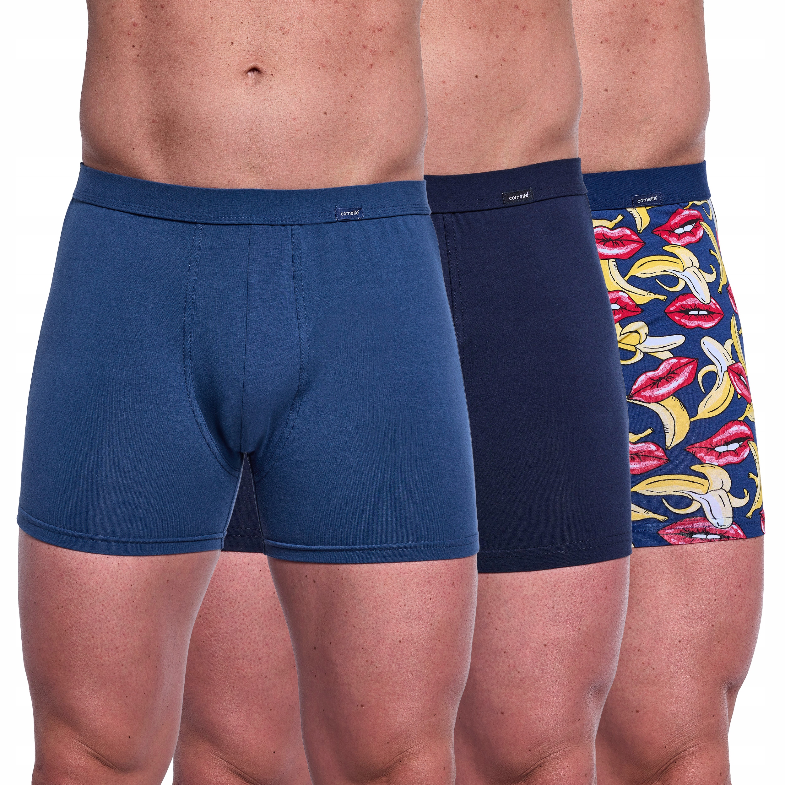 Bokserki męskie Cornette Authentic 946/01 r. XL (50) 3-pak wysokie Lycra