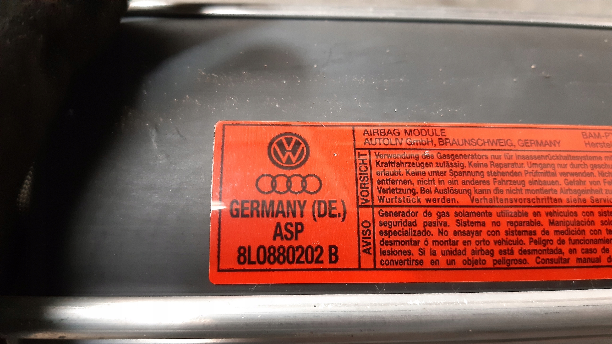 Sensor airbag 8N8909601 Audi TT