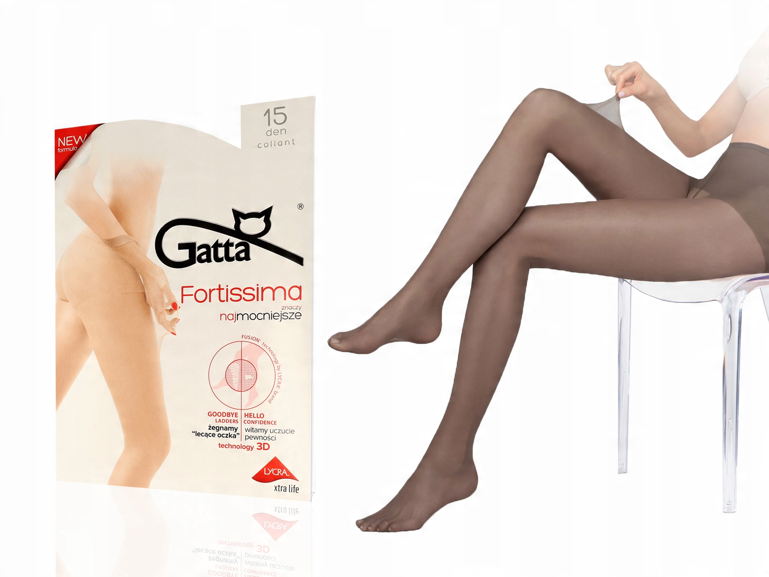 

Gatta rajstopy Fortissima, 15 den, lycra nero 5-XL