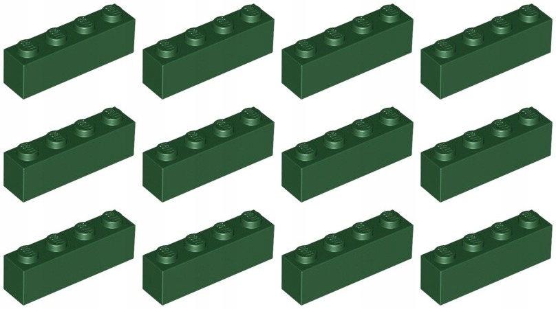 

Lego 3010 Klocek 1x4 zielony ciemny (20g) 12 szt