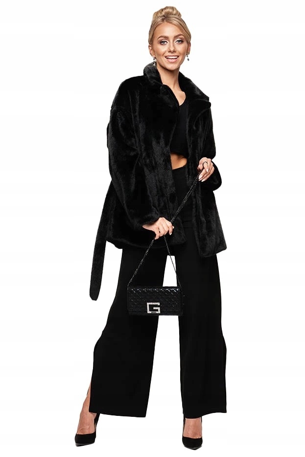 Bunda Kožešina S Límcem GSQ2166 Černá L (40)