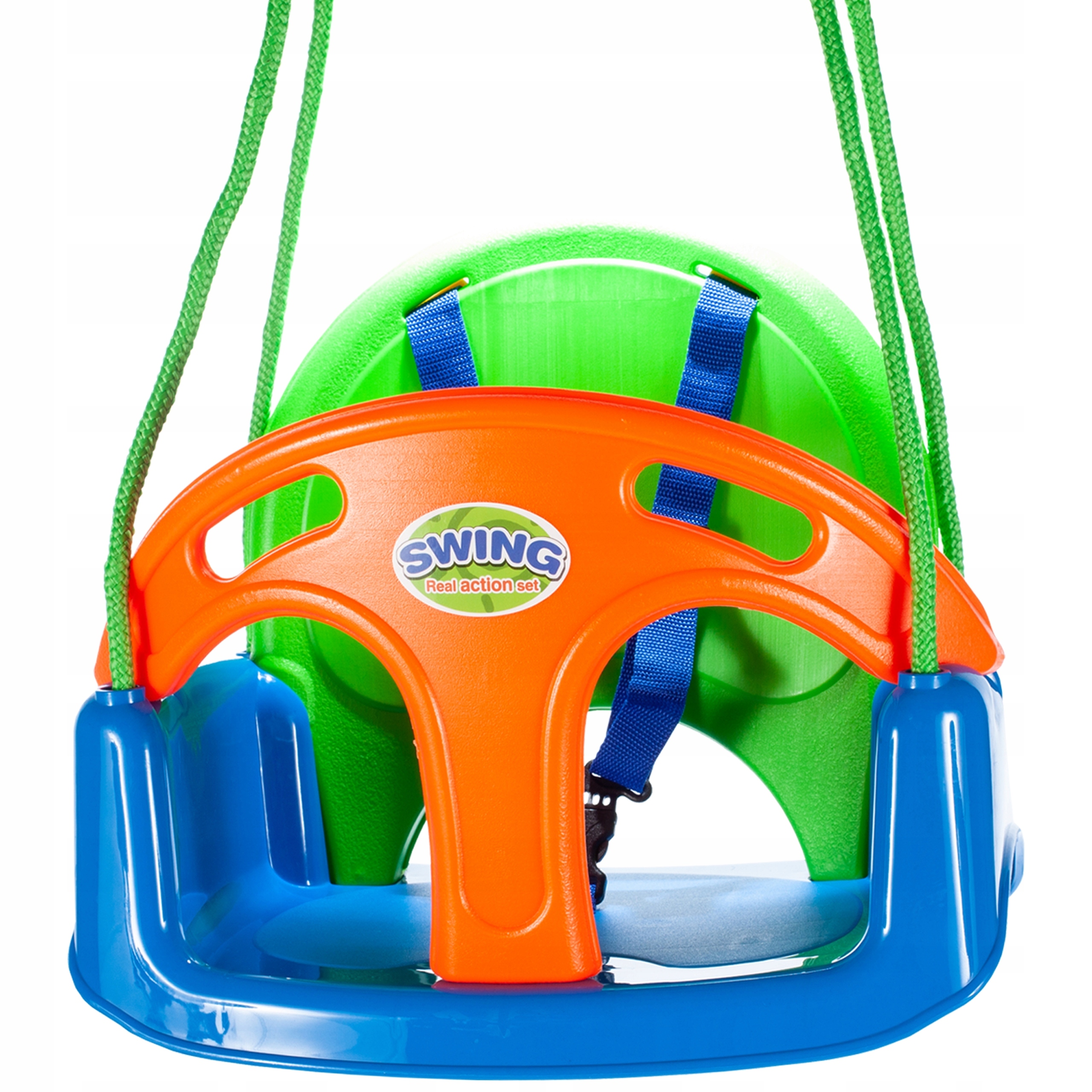 

Huśtawka Dziecięca Ogrodowa Z Szelkami 3W1