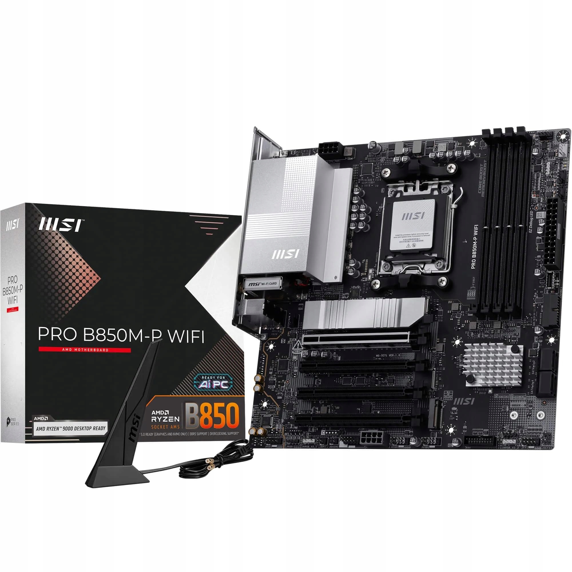 MSI PRO B850M-P WiFi Płyta Główna AMD Ryzen 9000 AM5 DDR5 mATX PCIe 5.0