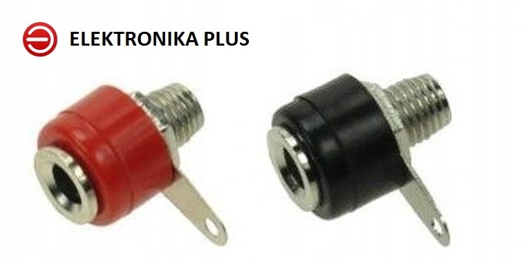 

Para Gniazdo Bananowe Montażowe Czerwone/czarne