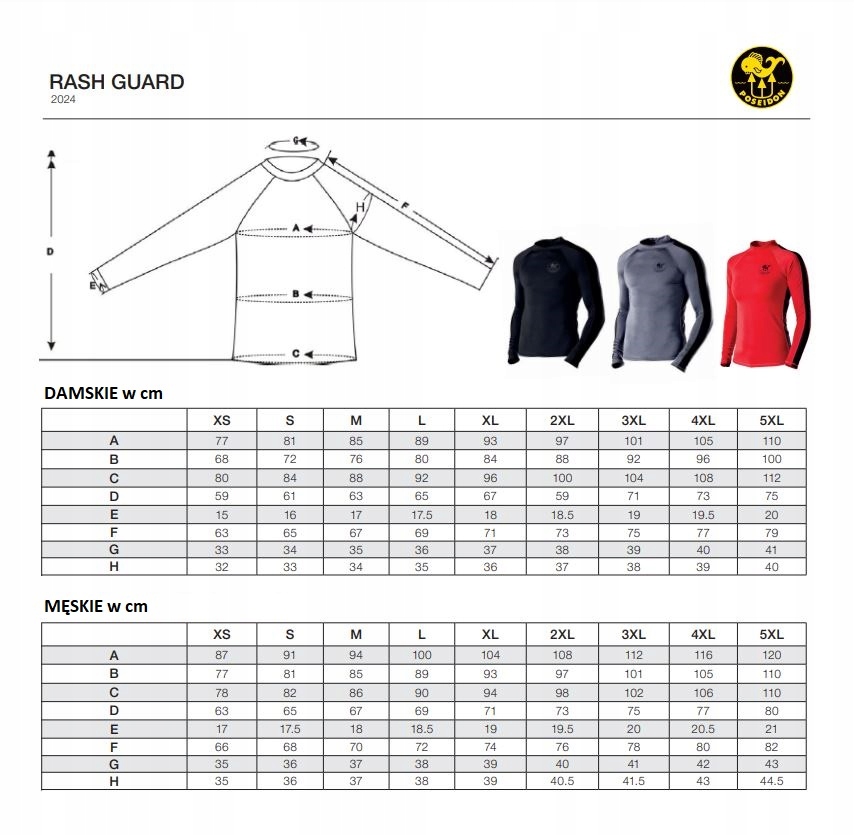 Koszulka UV rashguard POSEIDON męska czerwona z długim rękawem rozmiar L EAN (GTIN) 7340193703788