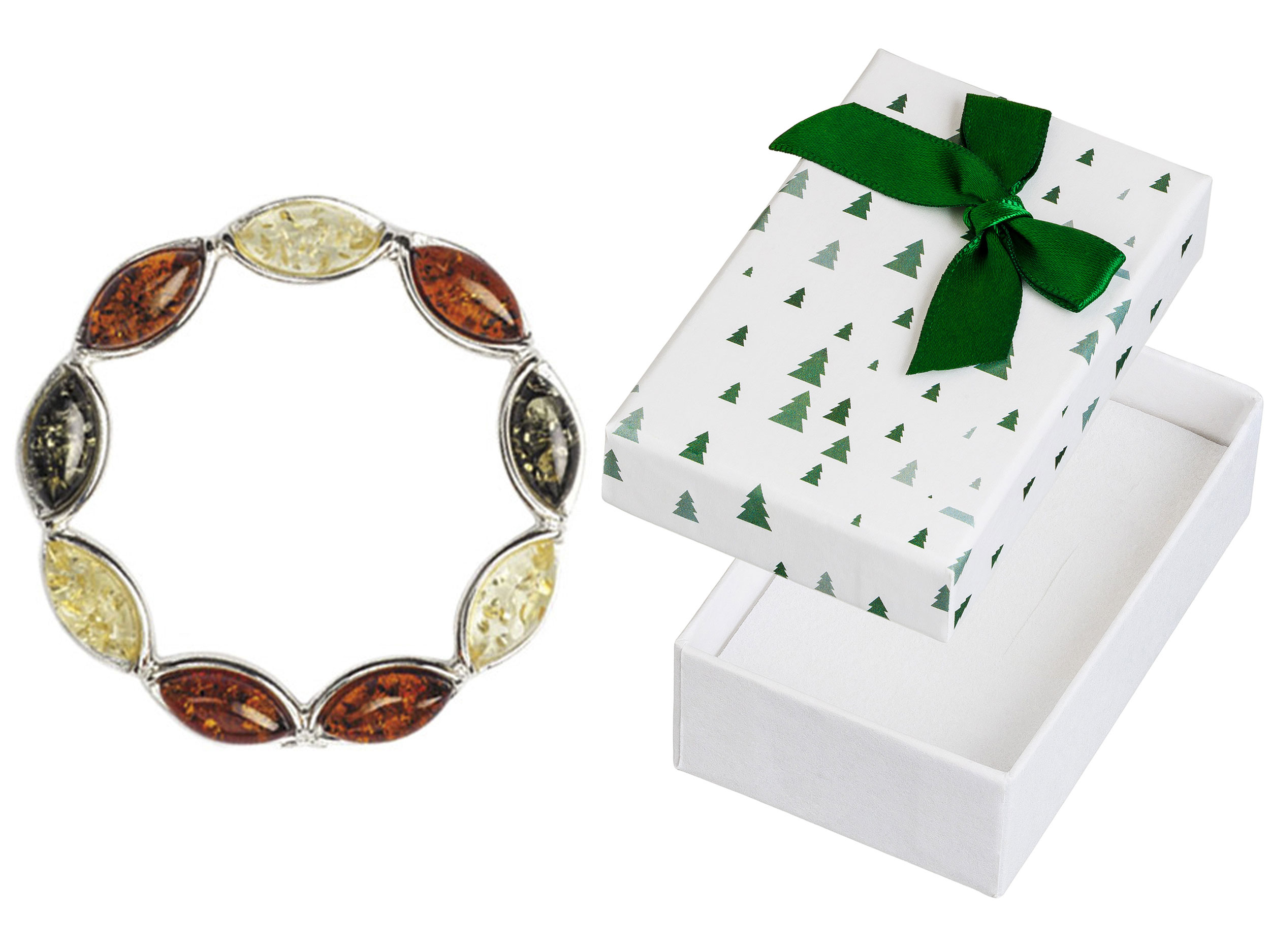 Stříbrný kulatý přívěsek s barevnými jantary Kolo Kolečko Jantar