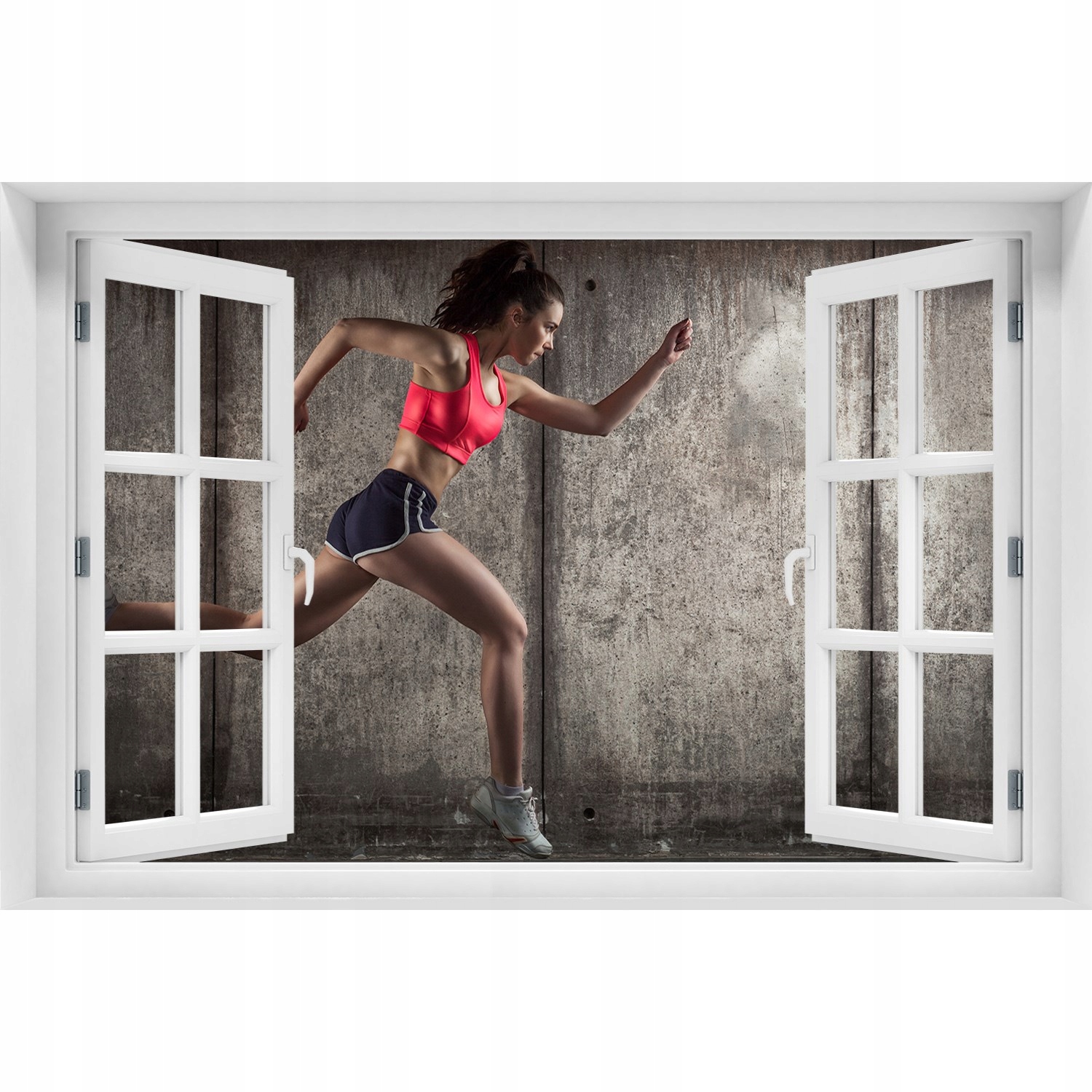 

Foto zdjęcie Naklejka na ścianę Biegnąca kobieta