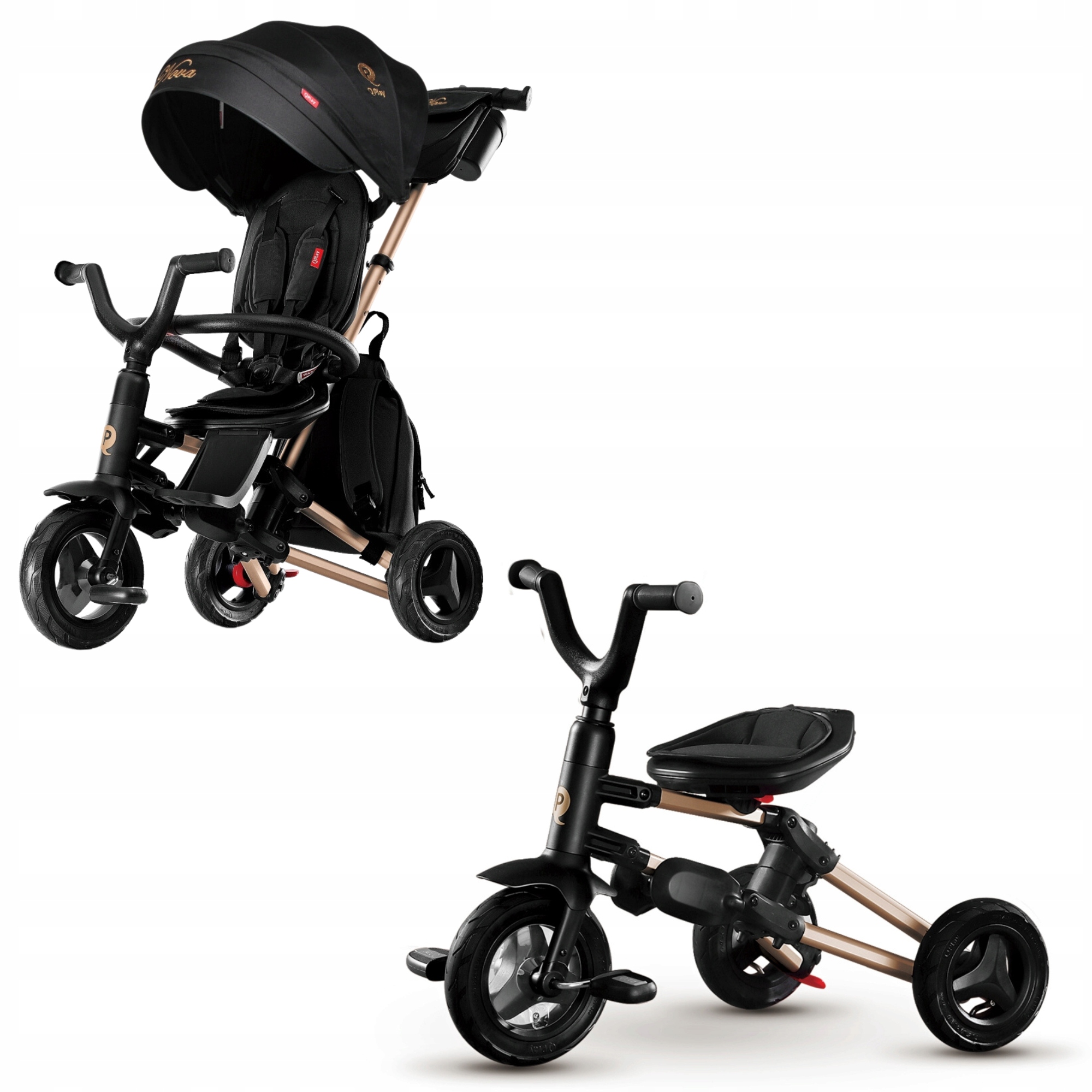 

Qplay rowerek trójkołowy Nova+Rubber golden