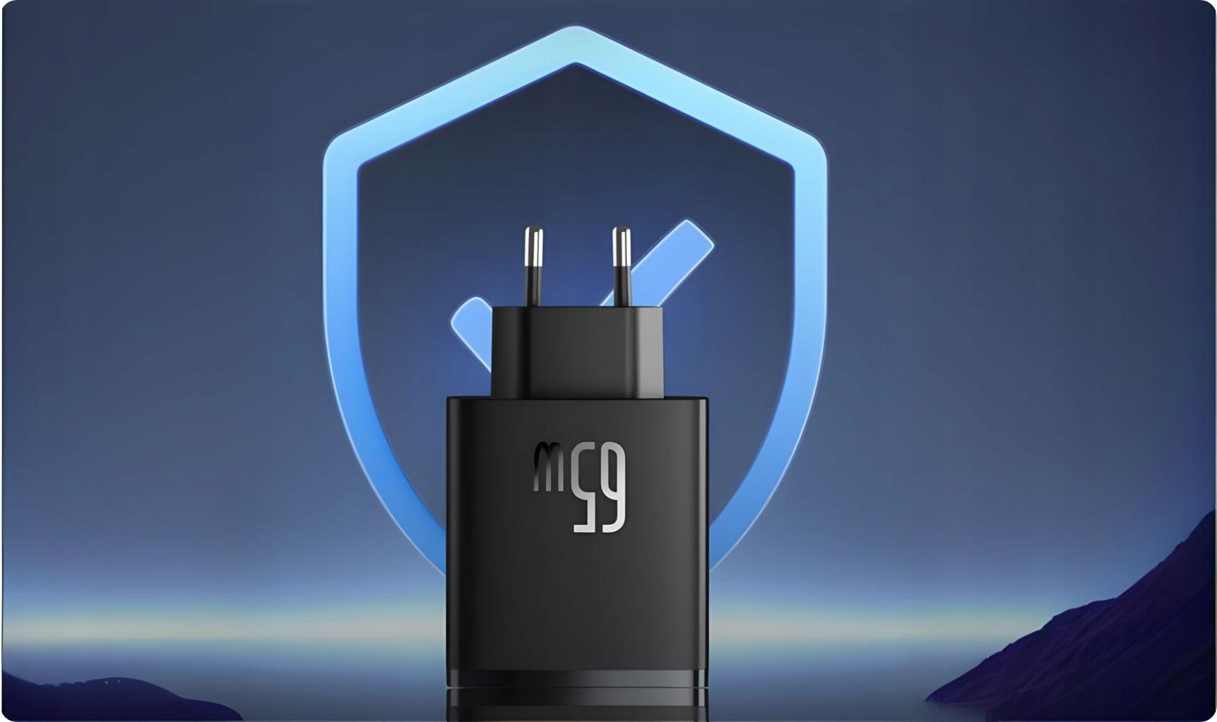 BASEUS SZYBKA ŁADOWARKA ZASILACZ 3x USB USB-C TYP-C 65W PD3.0 QC3.0 AFC SCP Prąd wyjściowy 5 mA