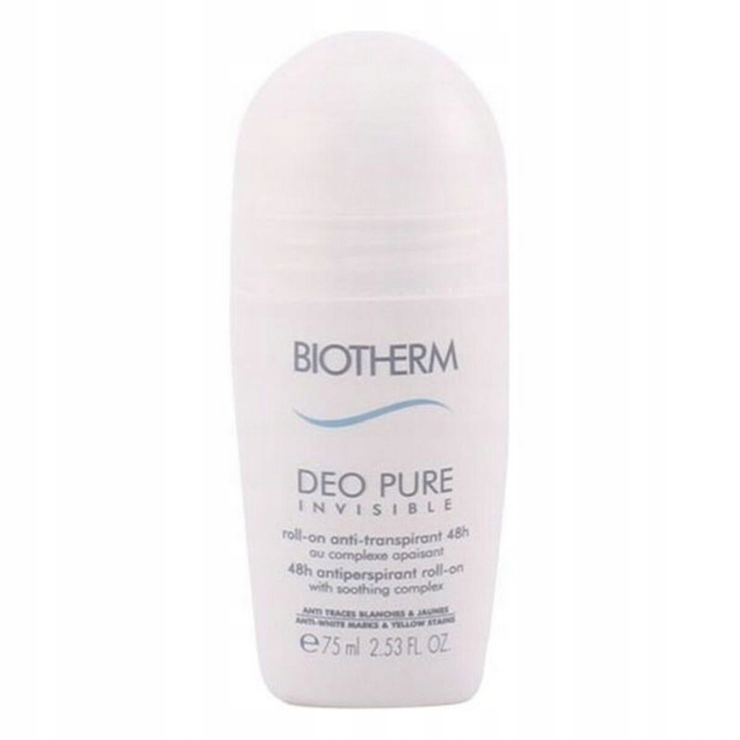 Deodorant Roll-On Pure Invisible Biotherm 75 ml