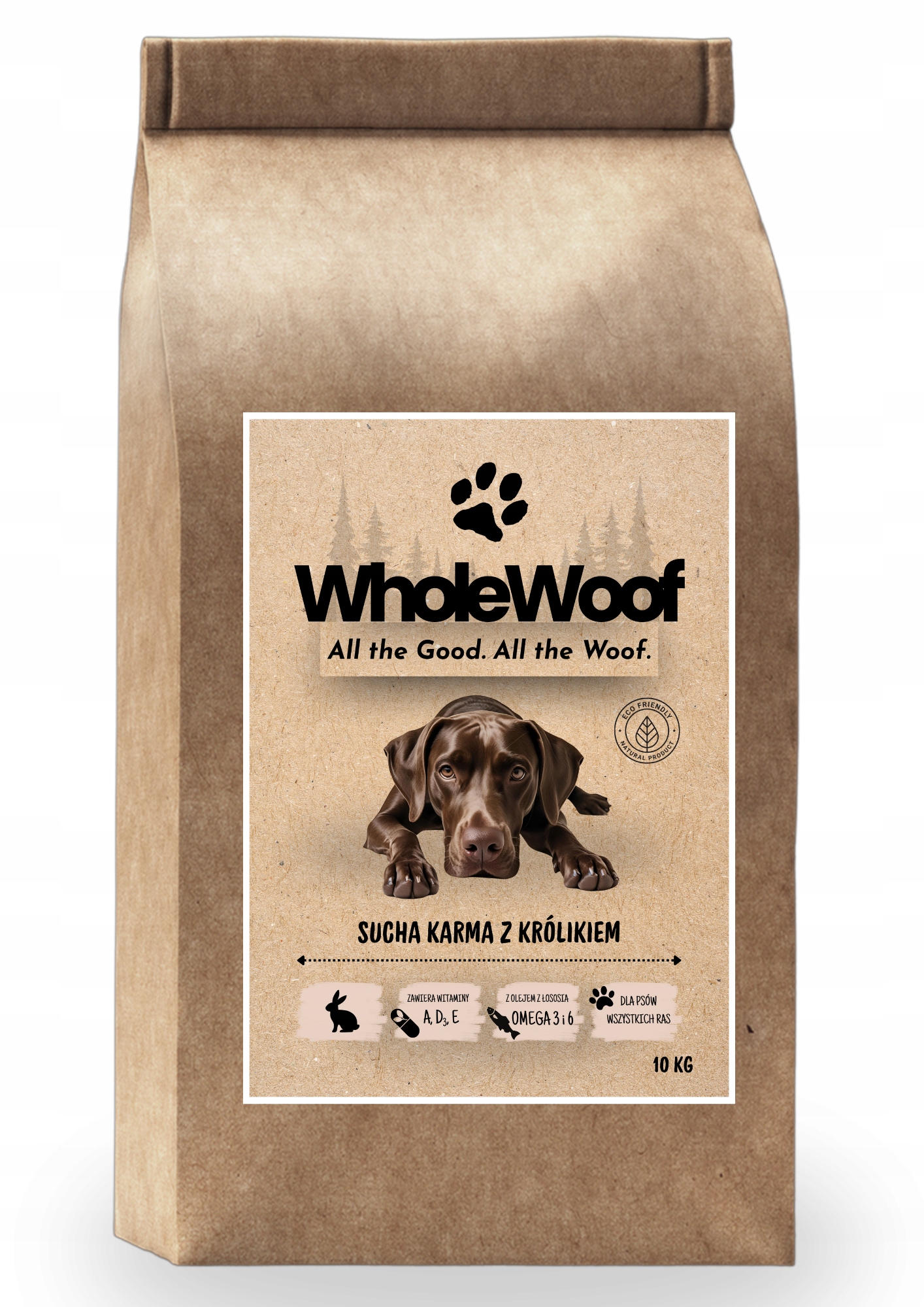 Levně WholeWoof s králíkem – suché krmivo pro psy o hmotnosti 10 kg