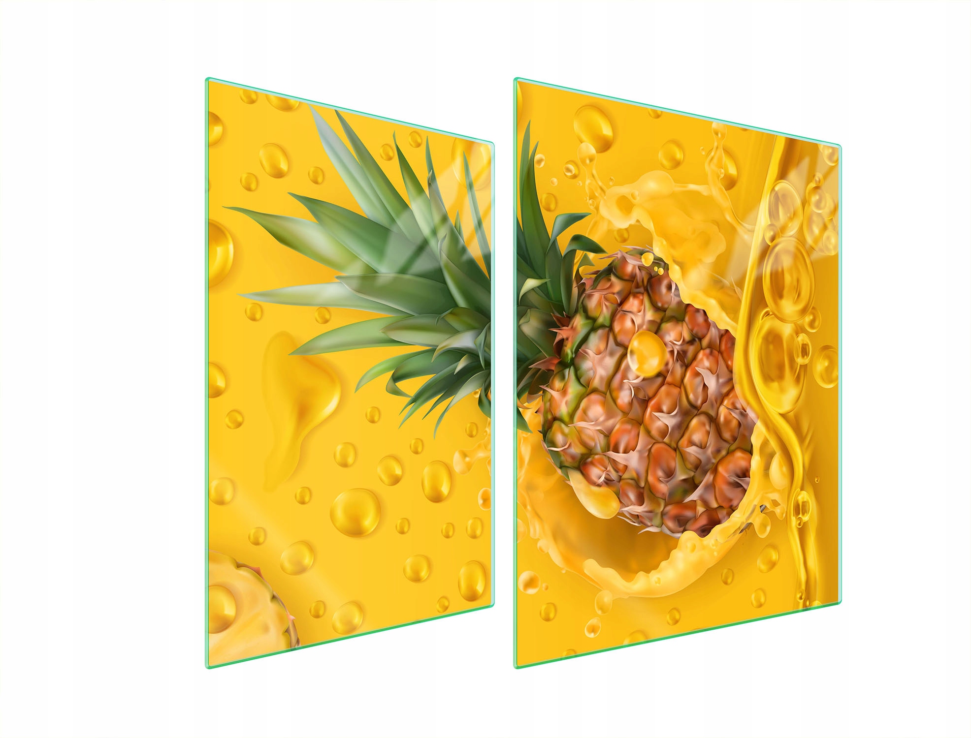 Ochranná Skleněná Deska Na Sporák 70x52 Ananas Tvrzené Sklo
