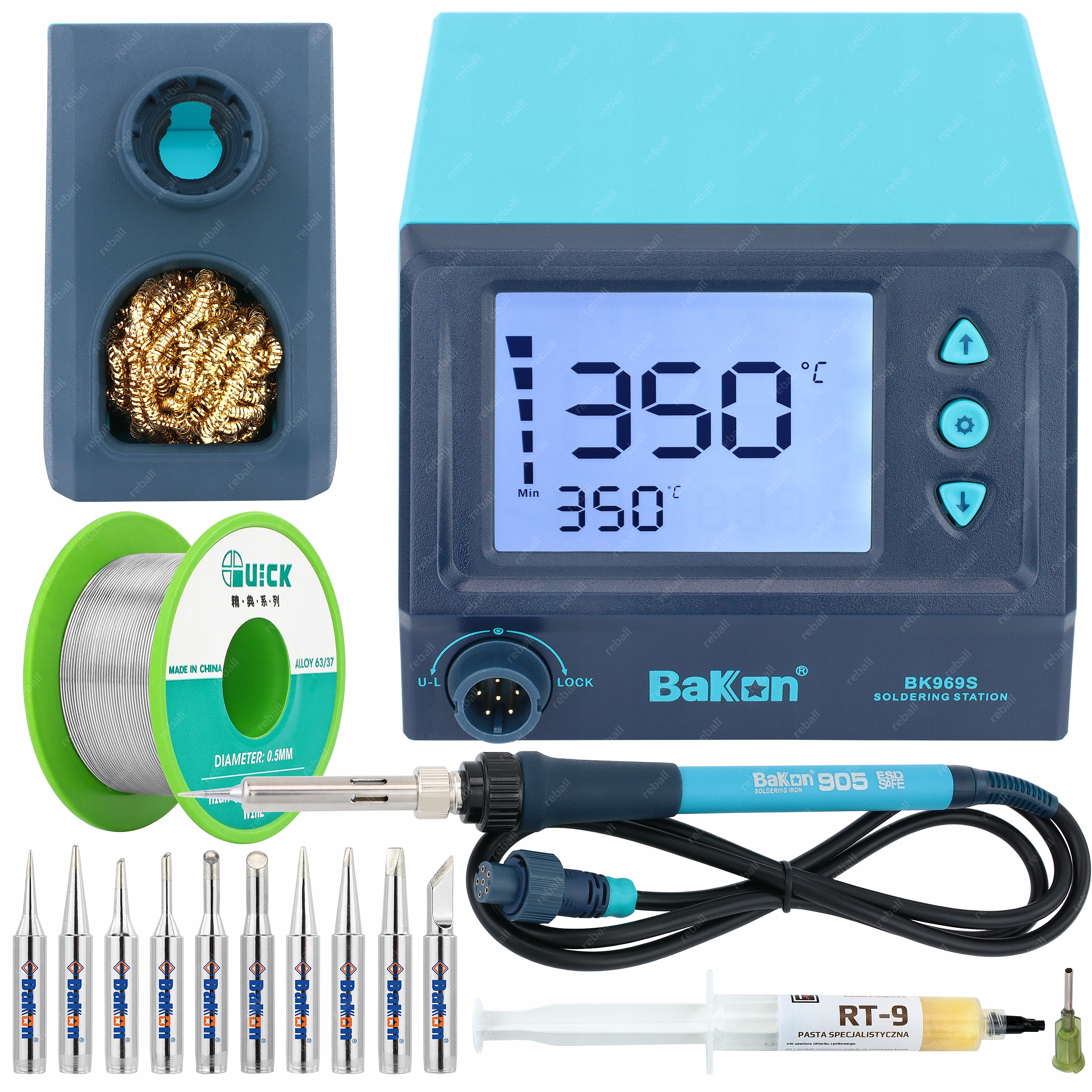 Set Přesná Páječka Pájecí Stanice Bakon BK969S 60W Grot 10x900M