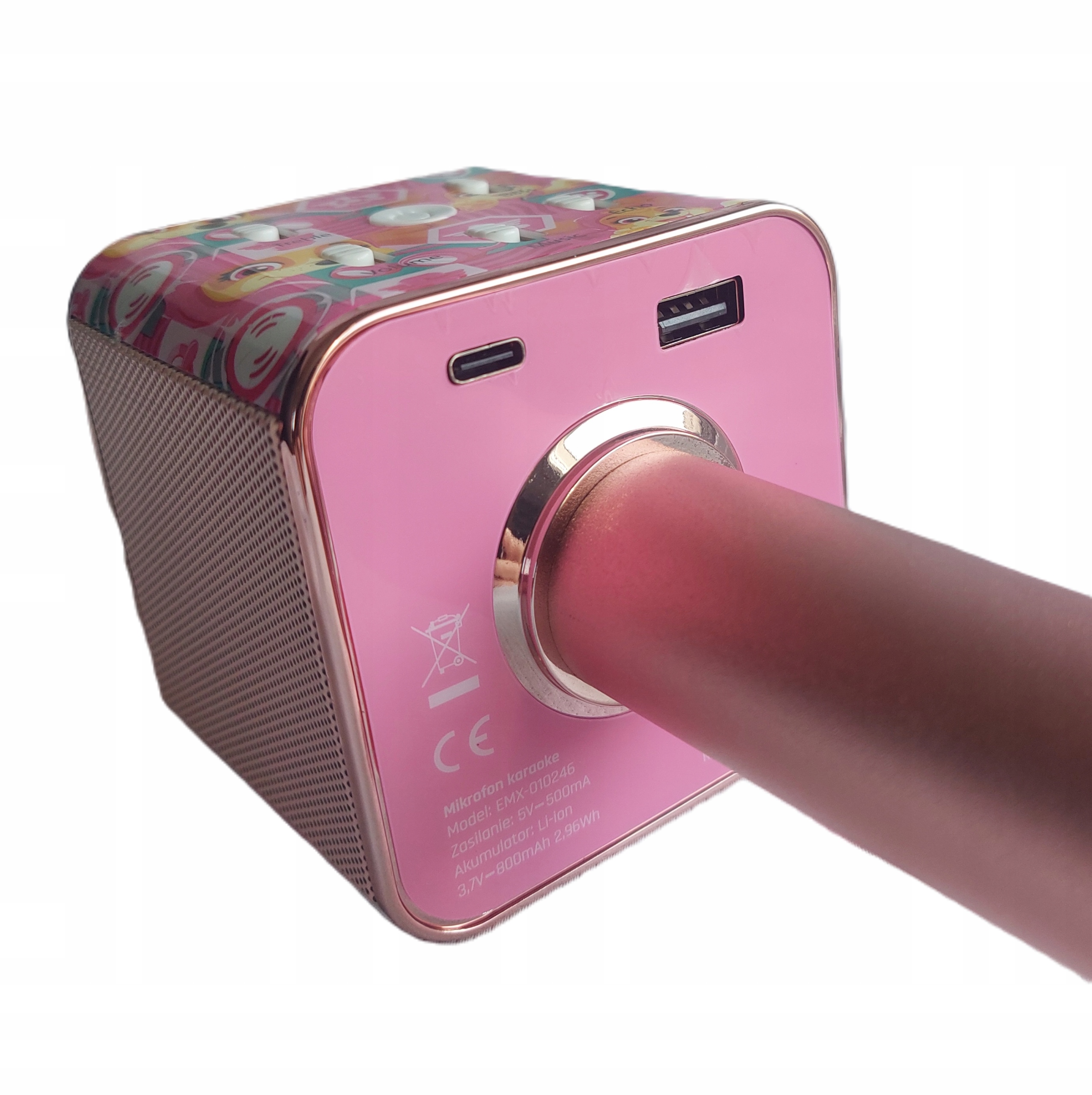 Psi Patrol Mikrofon KARAOKE BLUETOOTH PAW PATROL Skye różowy Kolor dominujący odcienie różu