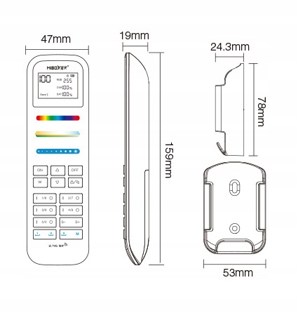 Pilot 100-strefowy RGB+CCT FUT100 MiBoxer Typ pilot