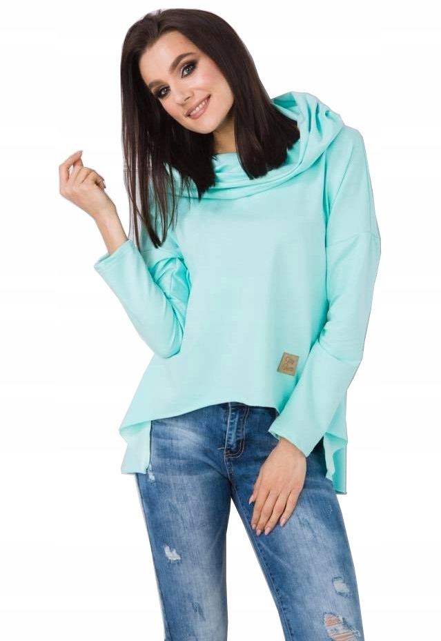 

Asymetryczna Tunika Bluza Sukienka Komin Kaptur S