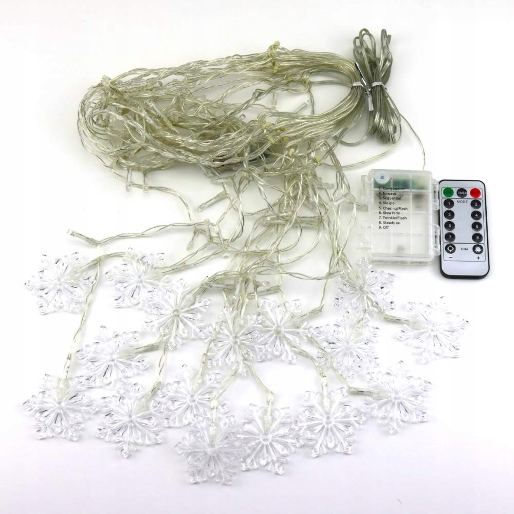 KLIGHTEN Kurtyna LED 96 Wodoodporne Światełka Ciepłe Białe — miniatura 7