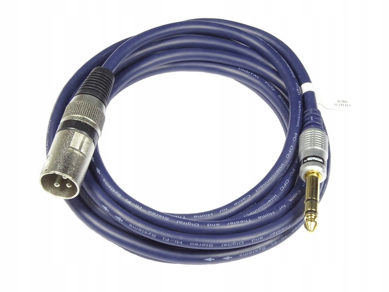 Kabel XLR(m) Jack 6.3(m) stereo Vitalco MK36 5.0 m (x1ks)