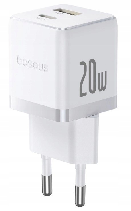 Ładowarka sieciowa Baseus Palm 20W Usb-c Usb-a biała