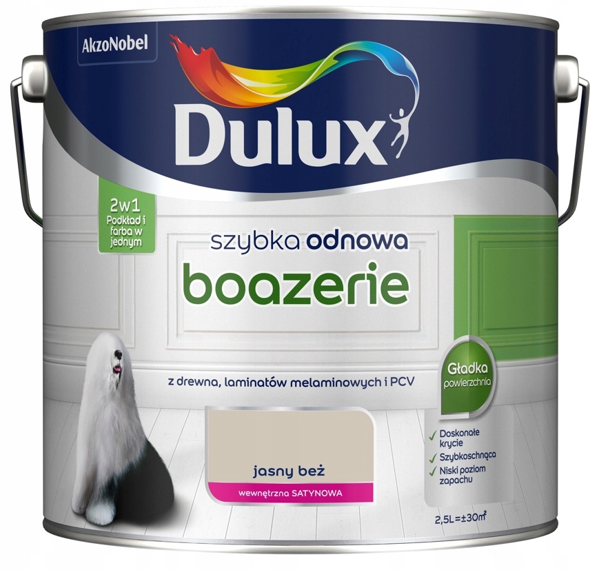 

Dulux Szybka Odnowa boazerie, jasny beż, 2.5l
