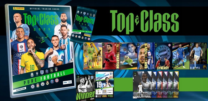 ALBUM KARTY PIŁKARSKIE TOP CLASS 2023 MEGA ZESTAW Długość 34 cm