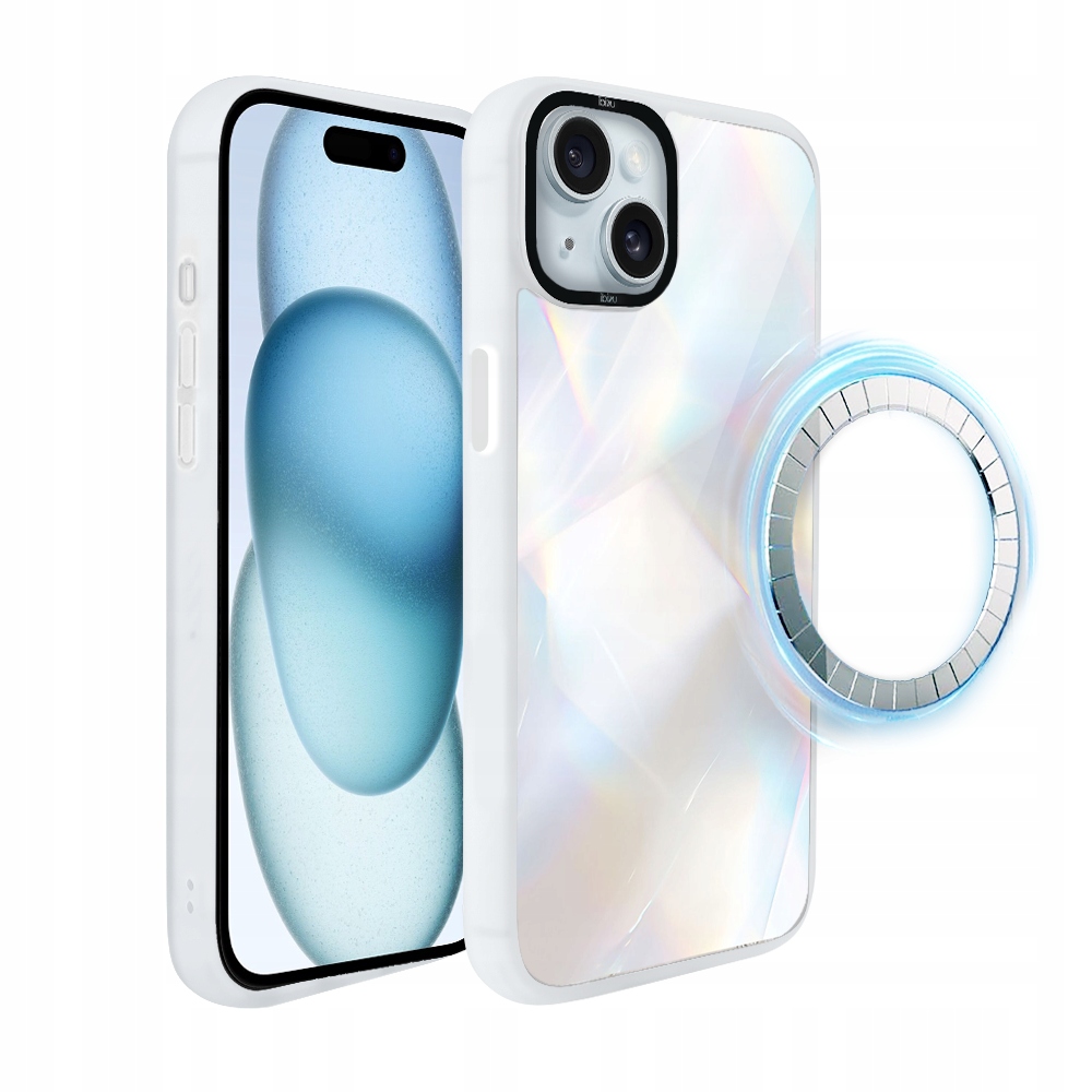 Pouzdro pro iPhone 15 Ibizu DropGuard Matt s MagSafe a opálovým diamantem